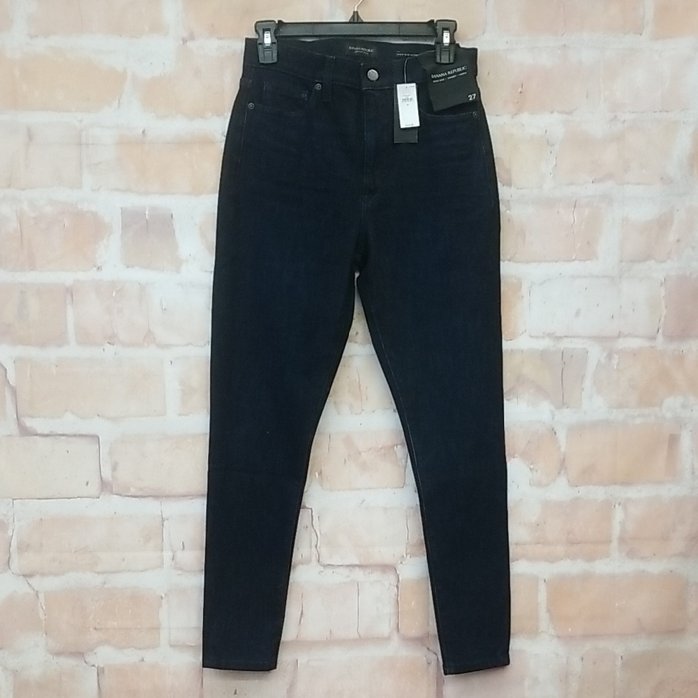 NWT Banana Republic Size 27 High Rise Dark Indigo Jeans